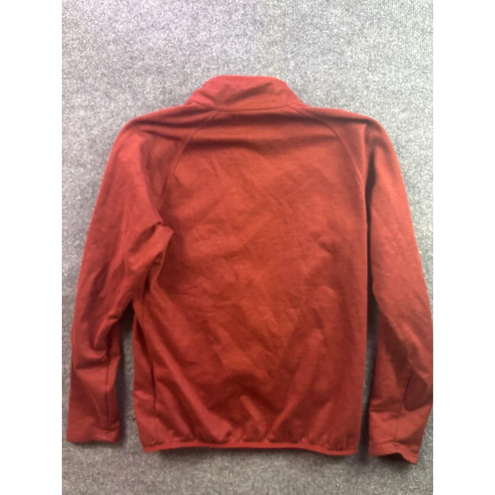 The North Face Fleece Jacket Mens Small Red Full Zip Mock Neck Active 66734
